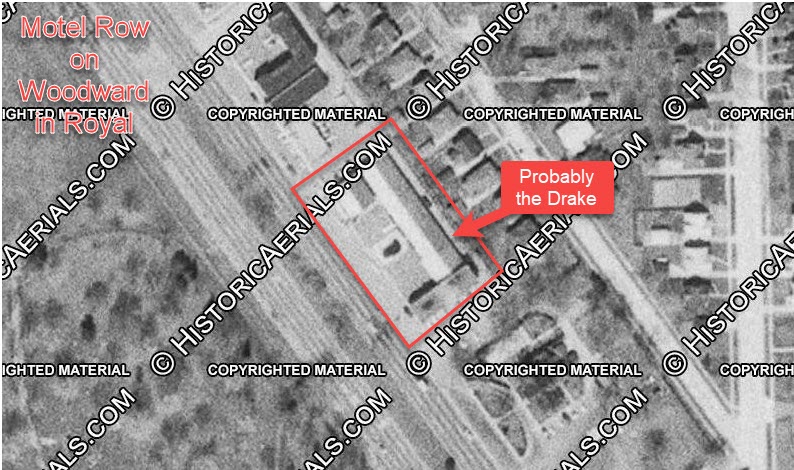 Drake Motel (Dunes Motel) - 1967 Aerial (newer photo)